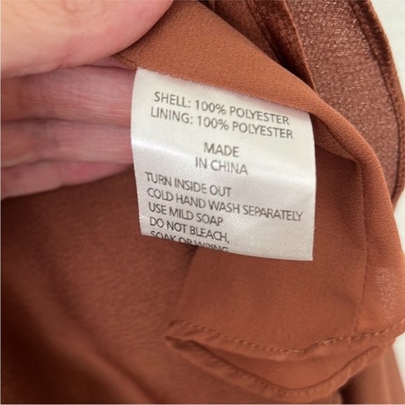 Shona Joy Oro Satin Wrap Dress in rust sz 2 - Picture 3 of 4